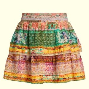 Alice + Olivia Jojo tiered Mini Skirt, floral🌺multicolored size 6 NWT✨